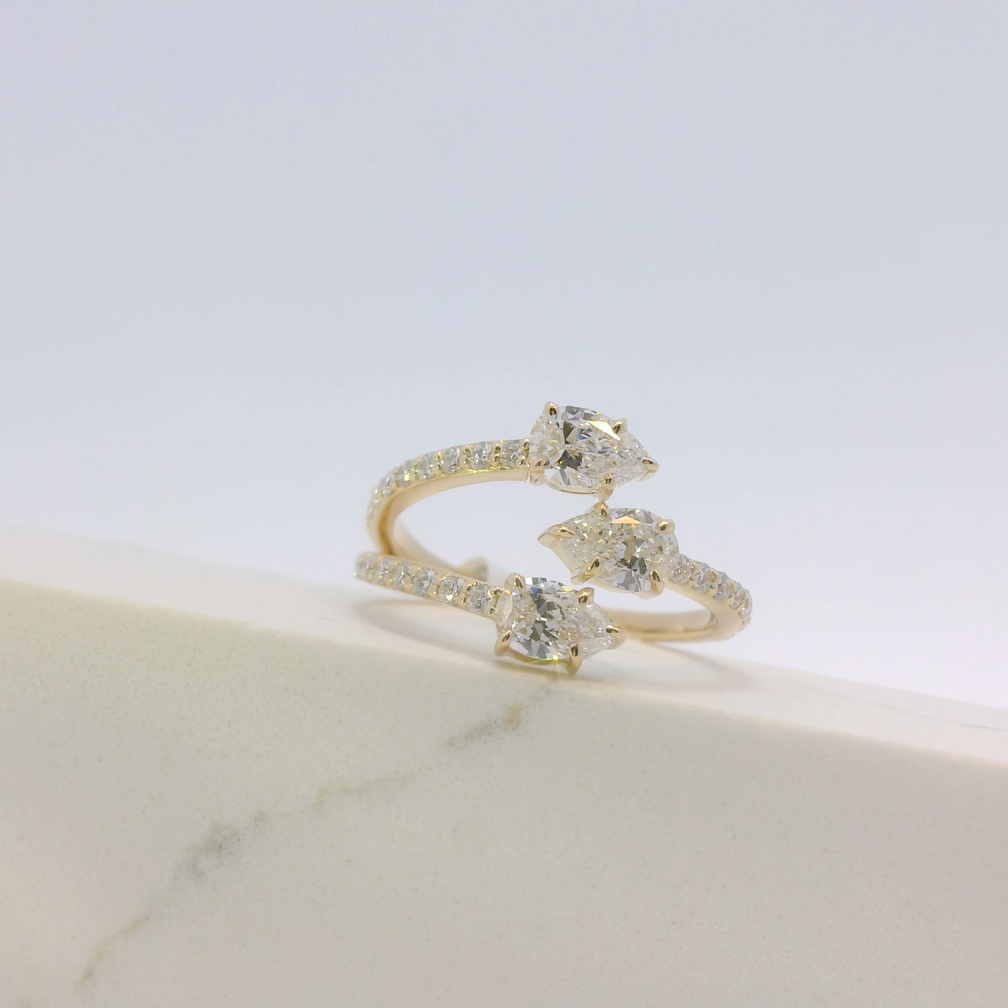Salma Tri-Serpent Diamond Ring