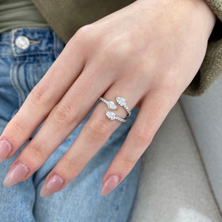 Salma Tri-Serpent Diamond Ring