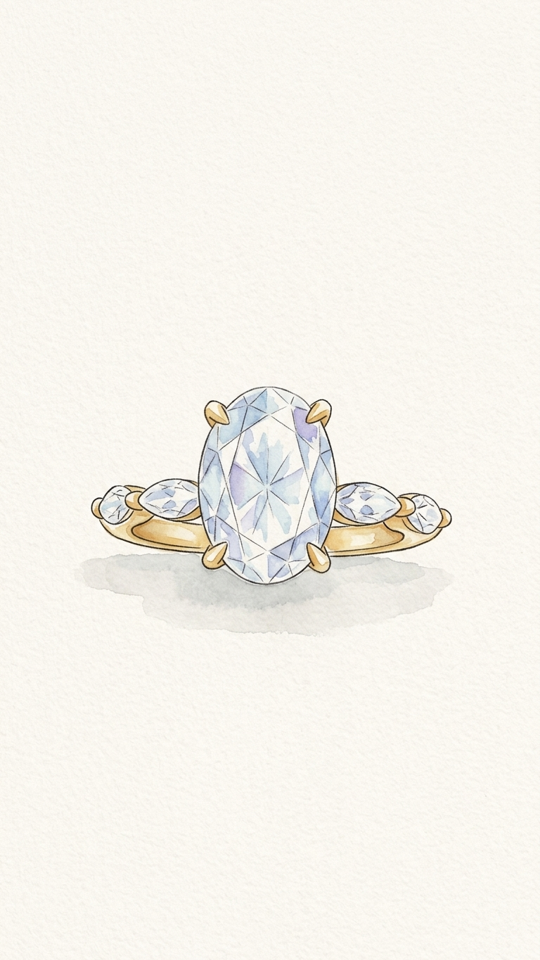 Eira Oval Diamond ring