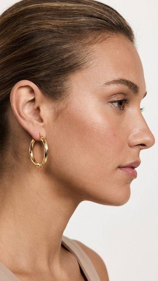 Thalassa 9k Gold Creole Earrings