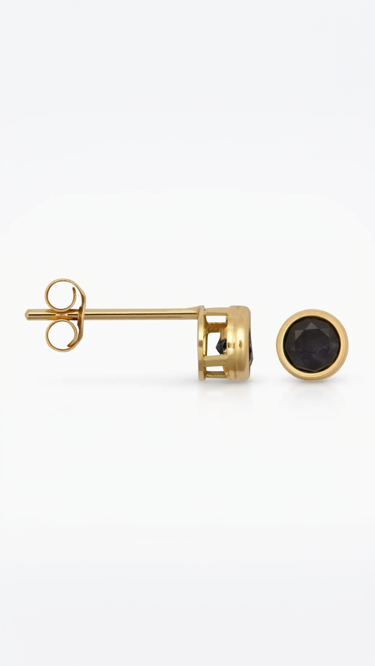 Brisa 9k yellow gold gemstone stud earrings, Luma Jewellery