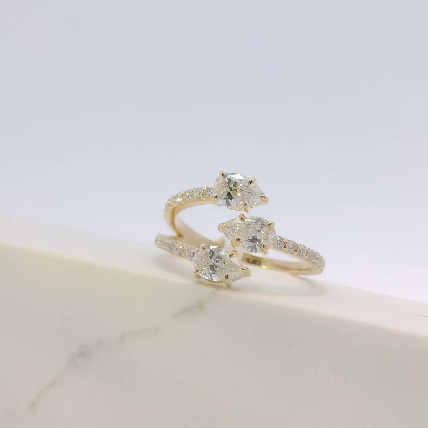 Salma Tri-Serpent Diamond Ring