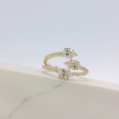 Salma Tri-Serpent Diamond Ring