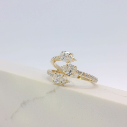 Salma Tri-Serpent Diamond Ring