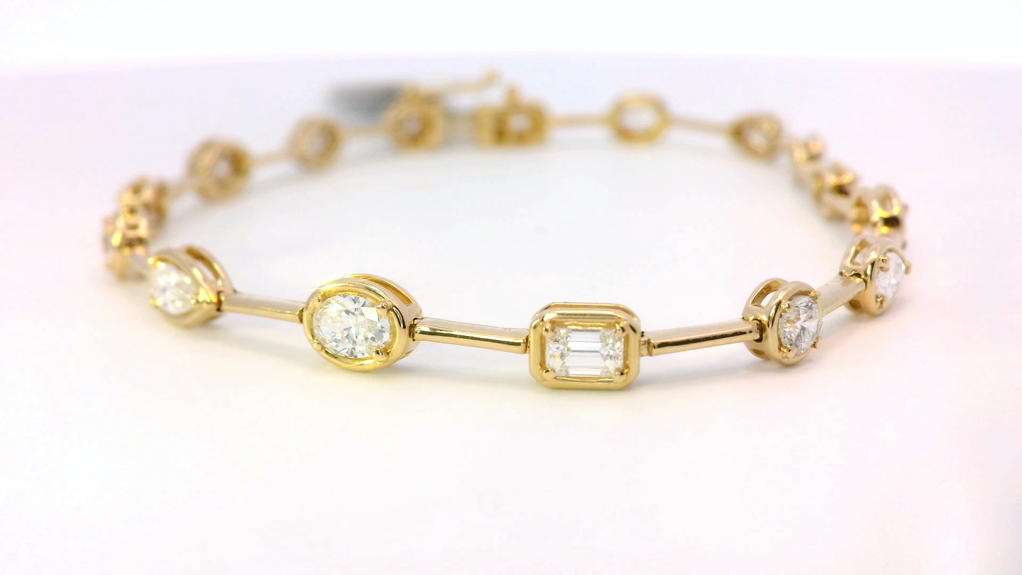 Caela Gold Tennis Bracelet