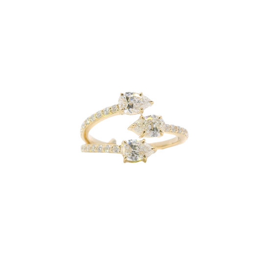 Salma Tri-Serpent Diamond Ring