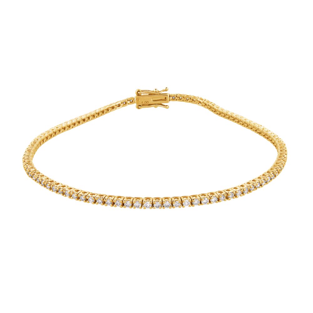 Lucienne 9ct yellow gold lab grown diamond line bracelet