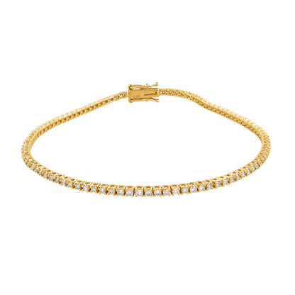 Lucienne 9ct yellow gold lab grown diamond line bracelet