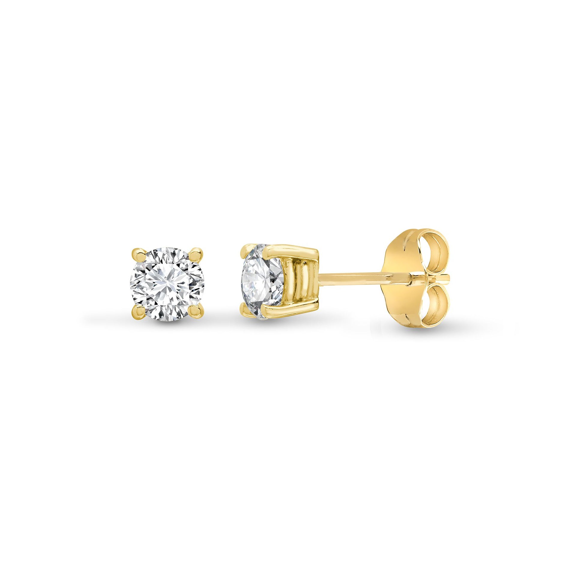 Evadne 9ct gold lab grown diamond earrings