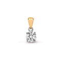 Seren 18ct yellow gold lab grown diamond pendant, 0.50 carat