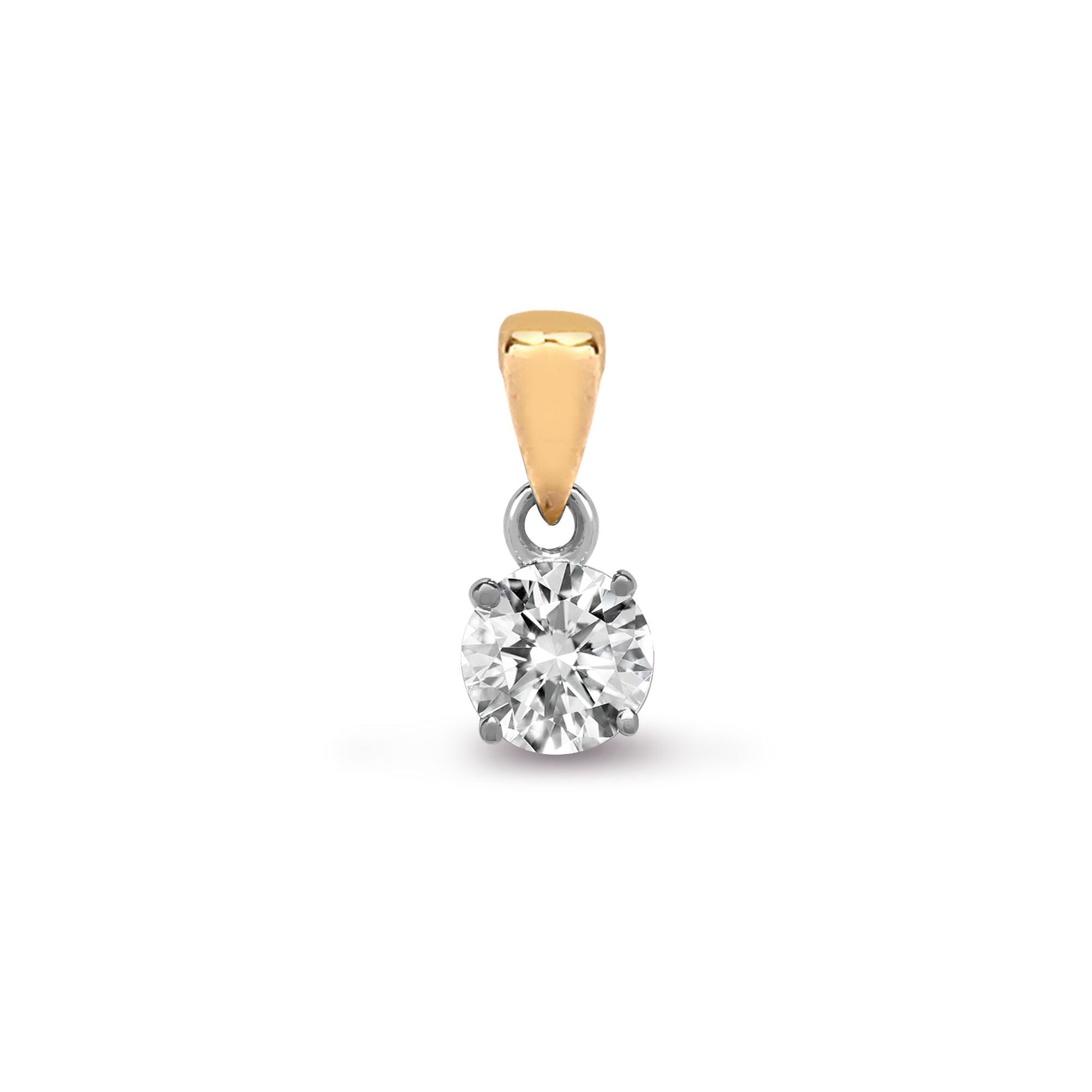 Seren 18ct yellow gold lab grown diamond pendant, 1.00 carat