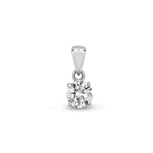 Mireille 18ct white gold lab grown diamond pendant, 0.25 carat