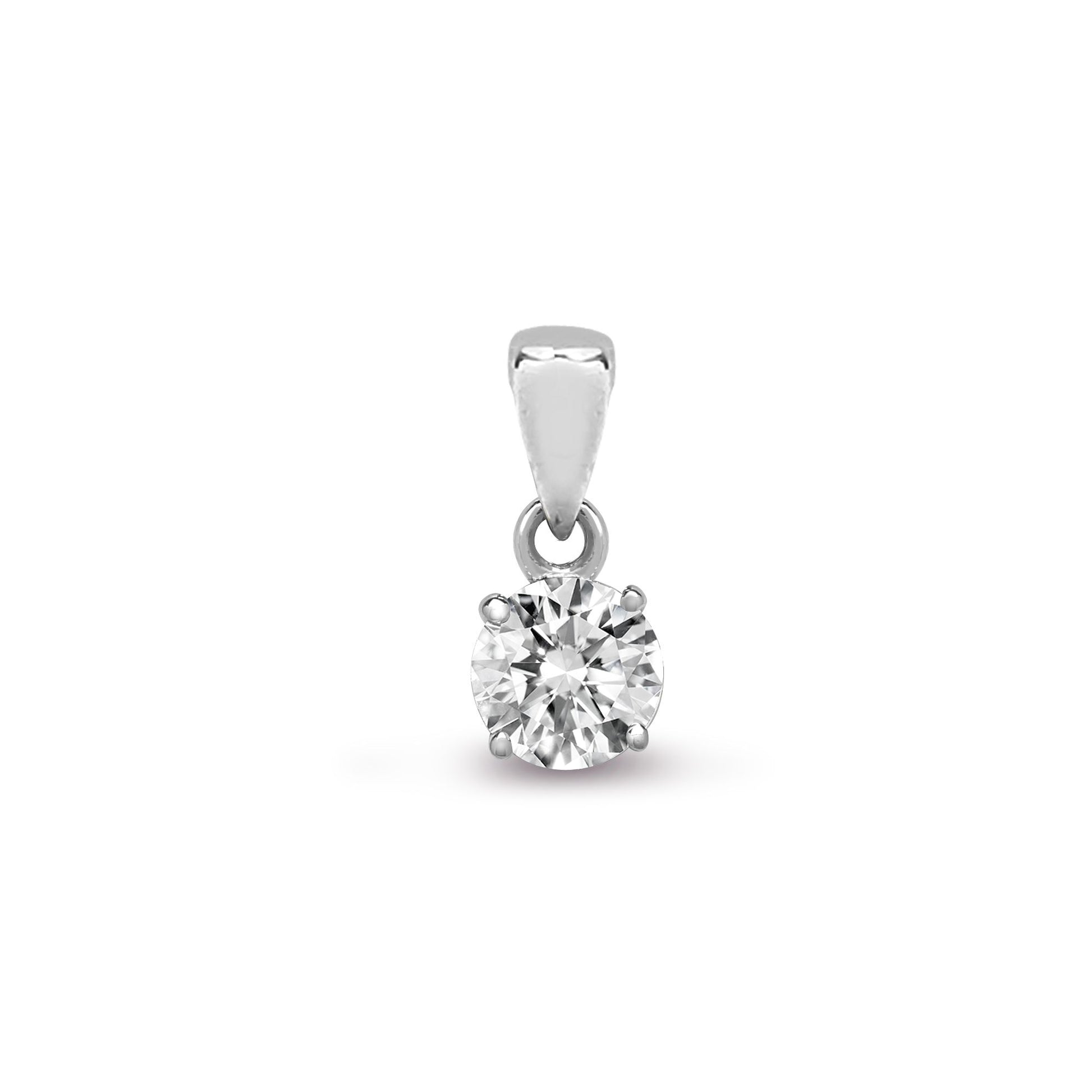 Mireille 18ct white gold lab grown diamond pendant, 0.75 carat
