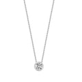 Calixta 18ct white gold rub over set lab grown diamond pendant