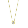 Sarai 18ct yellow gold rub over set lab grown diamond pendant