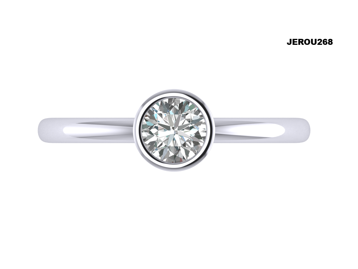 The Tasha Bezel Set Engagement ring