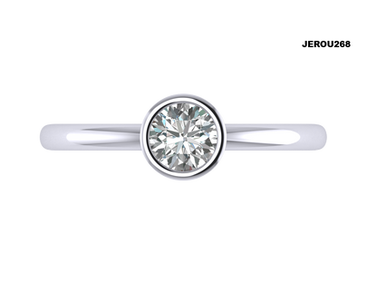 The Tasha Bezel Set Engagement ring
