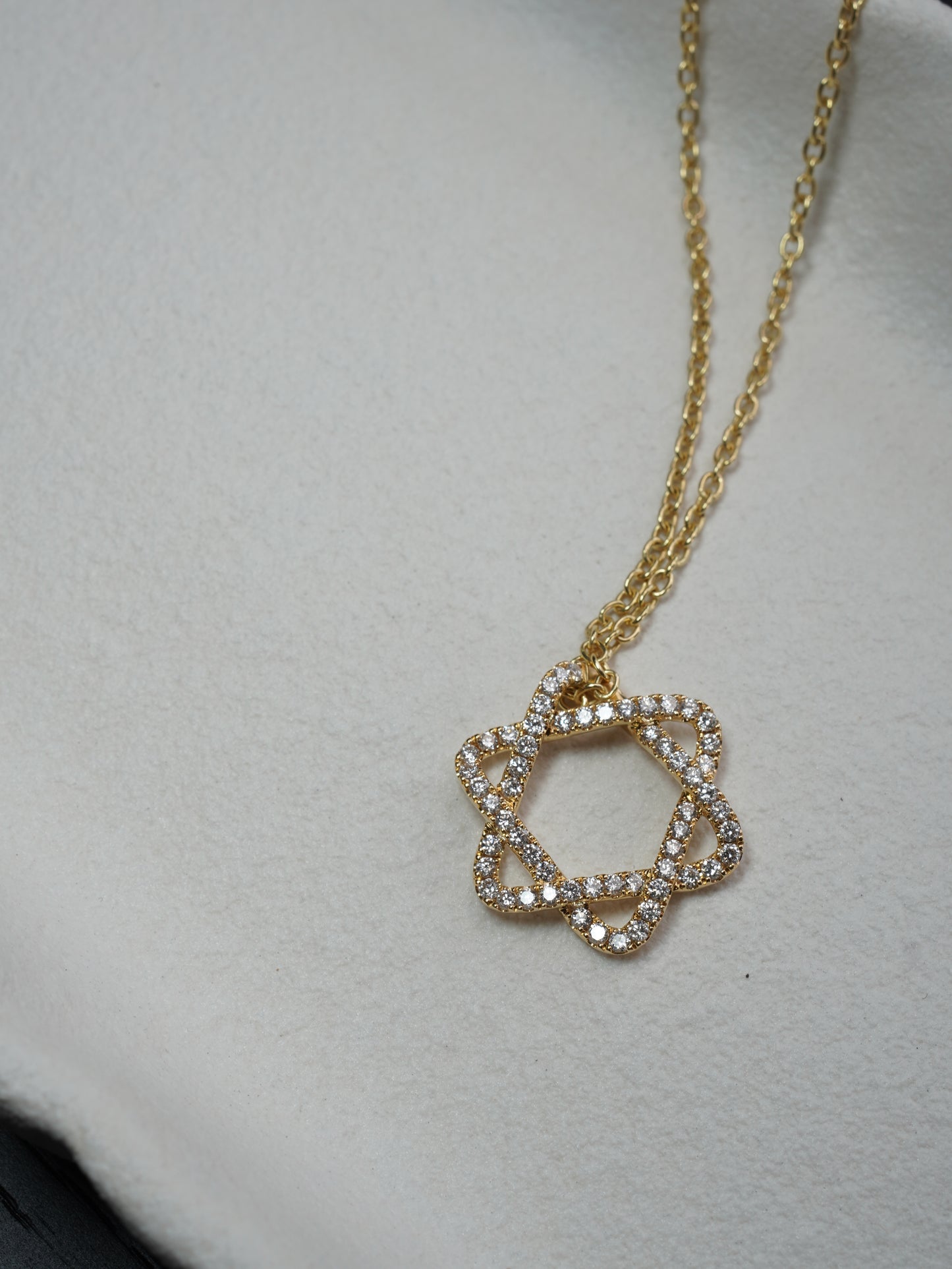 Star of David Curved Pendant - Magen Kesher
