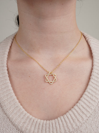 Star of David Curved Pendant - Magen Kesher