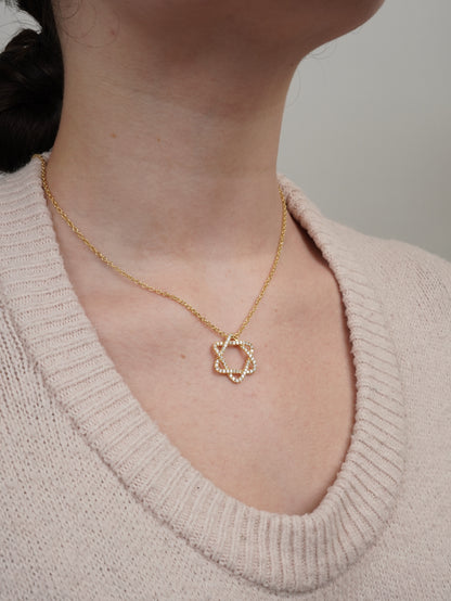 Star of David Curved Pendant - Magen Kesher
