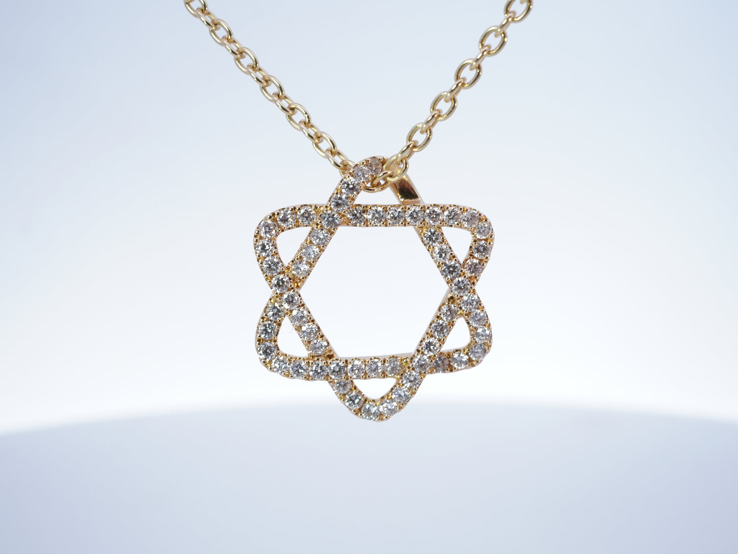 Star of David Curved Pendant - Magen Kesher