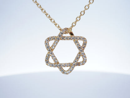 Star of David Curved Pendant - Magen Kesher