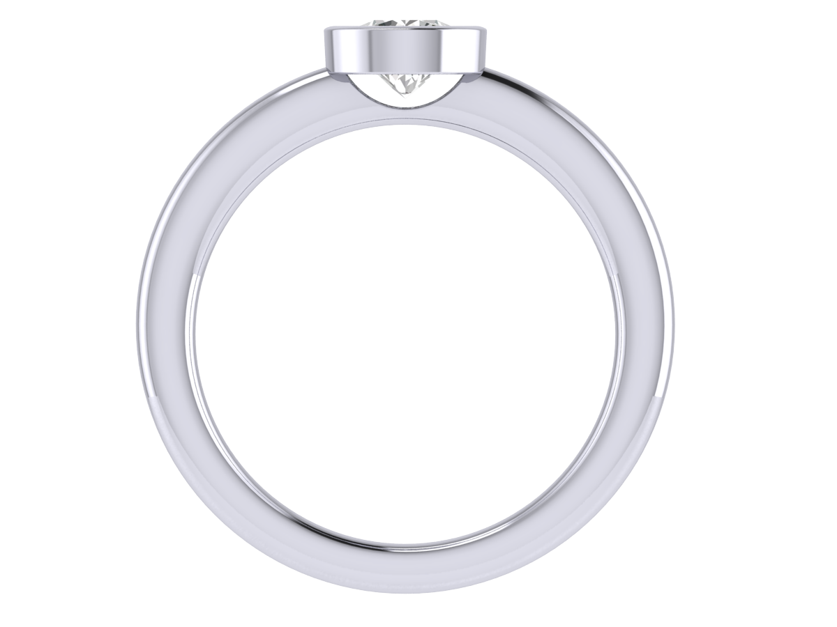 The Tasha Bezel Set Engagement ring