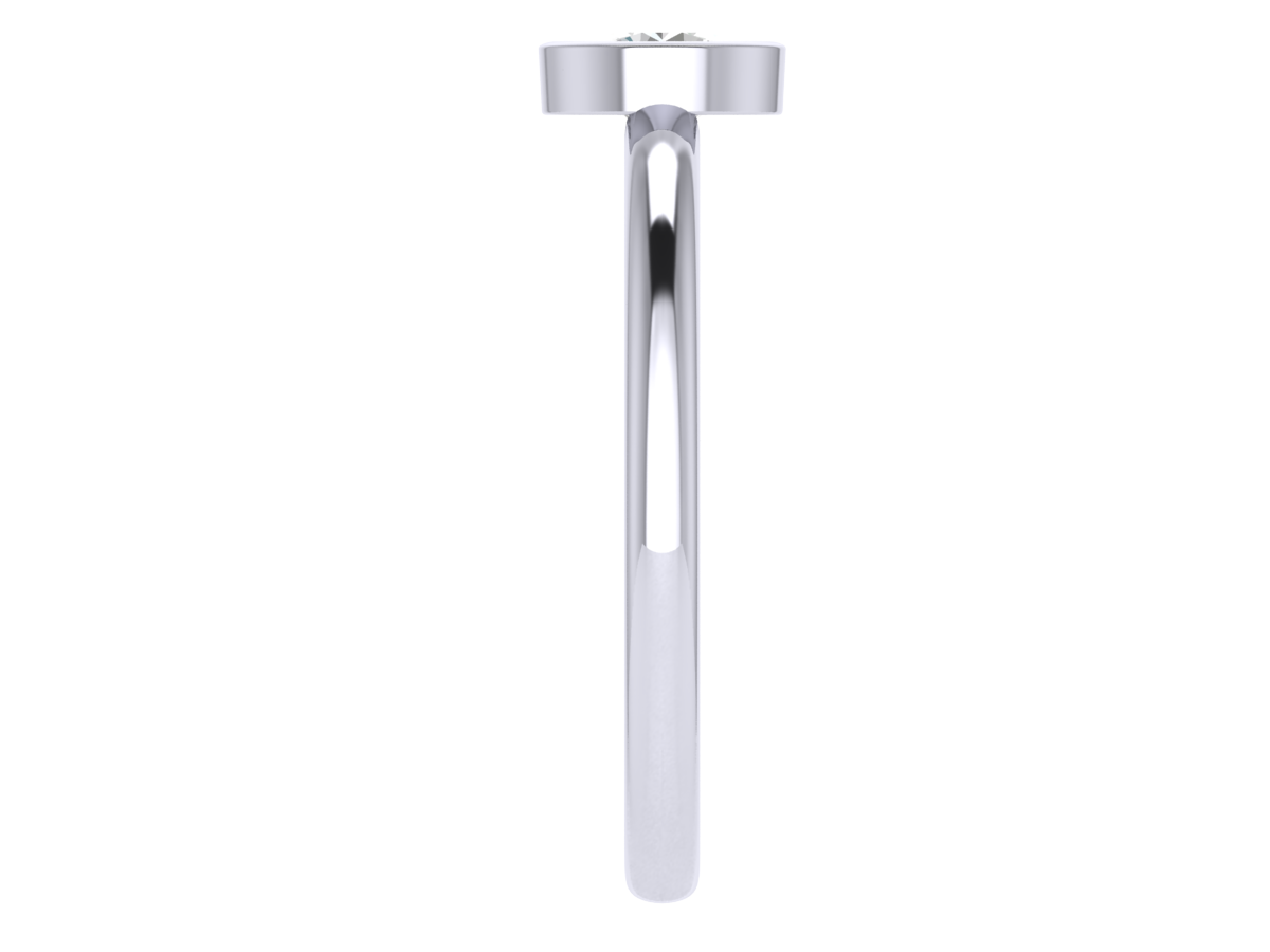 The Tasha Bezel Set Engagement ring