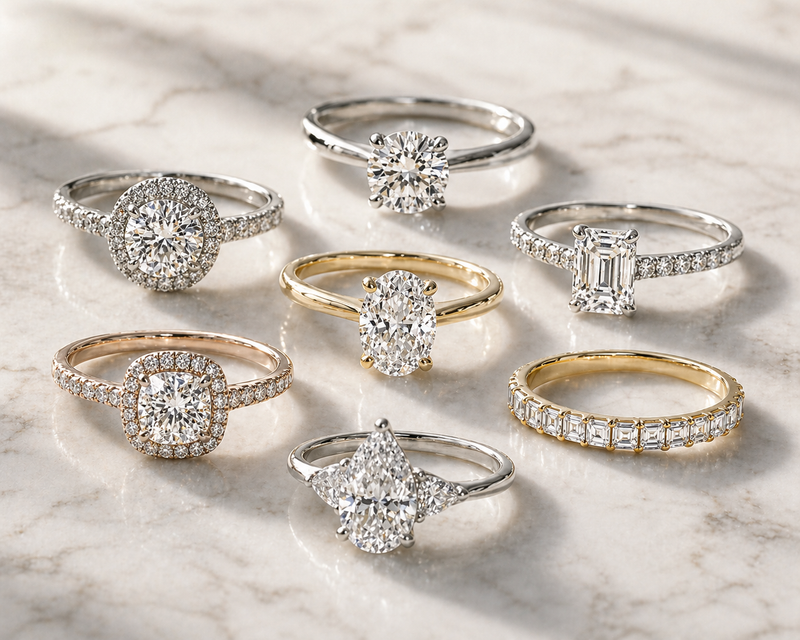 Solitaire engagement ring
