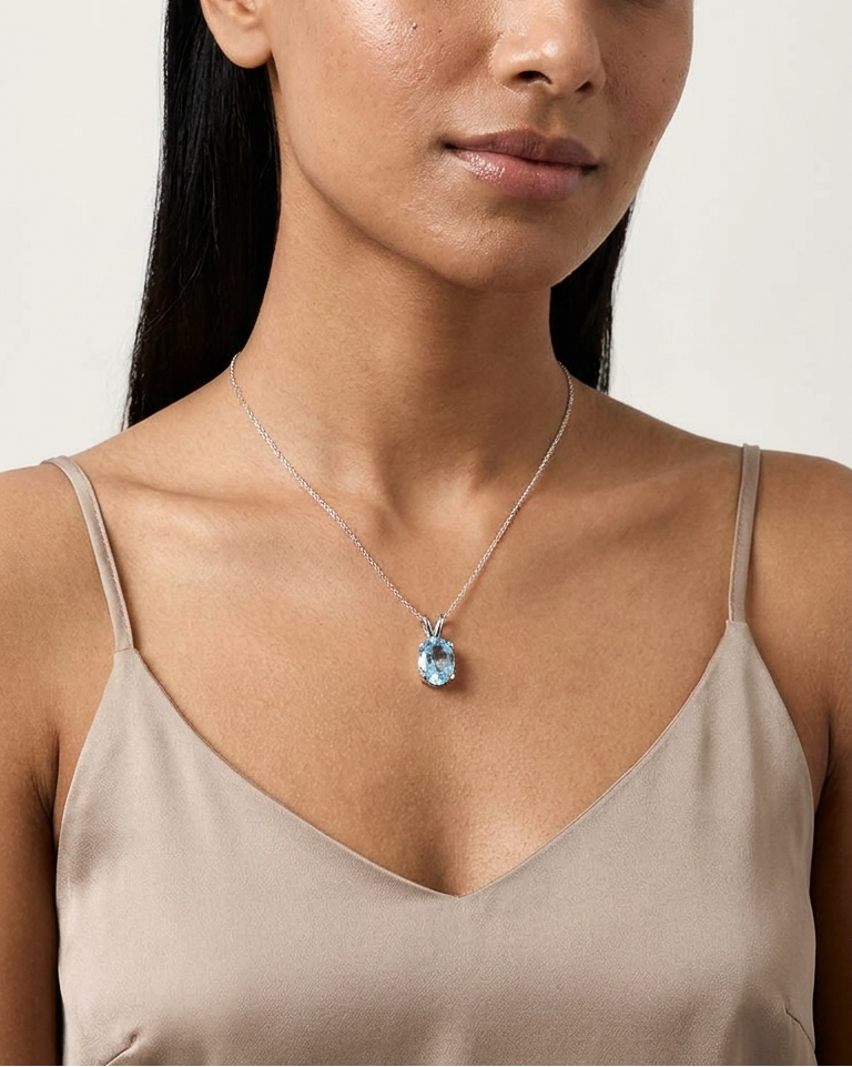 Sabine 9ct Gold Gemstone Pendant