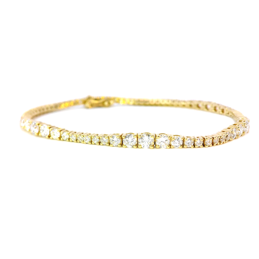 Yellow gold lab grown diamond bracelet