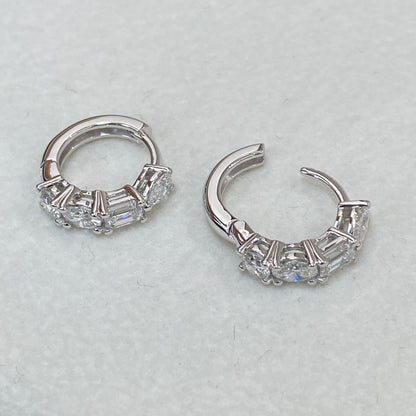 Elara Huggie Diamond Earrings
