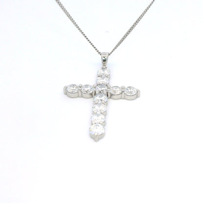 Cross diamond pendant