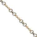 Liebe 9ct yellow and white gold belcher bracelet