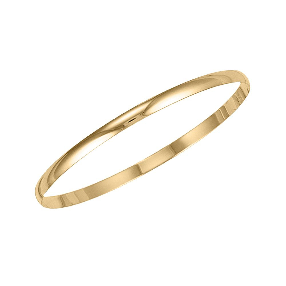 Agapi 9ct yellow gold bangle, thin