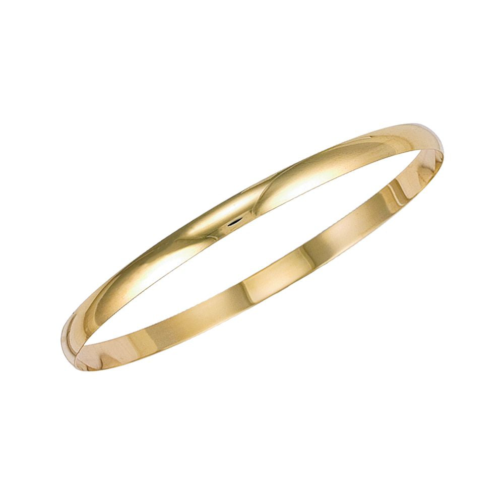 Agapi 9ct yellow gold bangle, medium