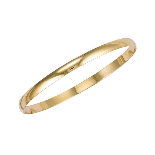 Agapi 9ct yellow gold bangle, medium