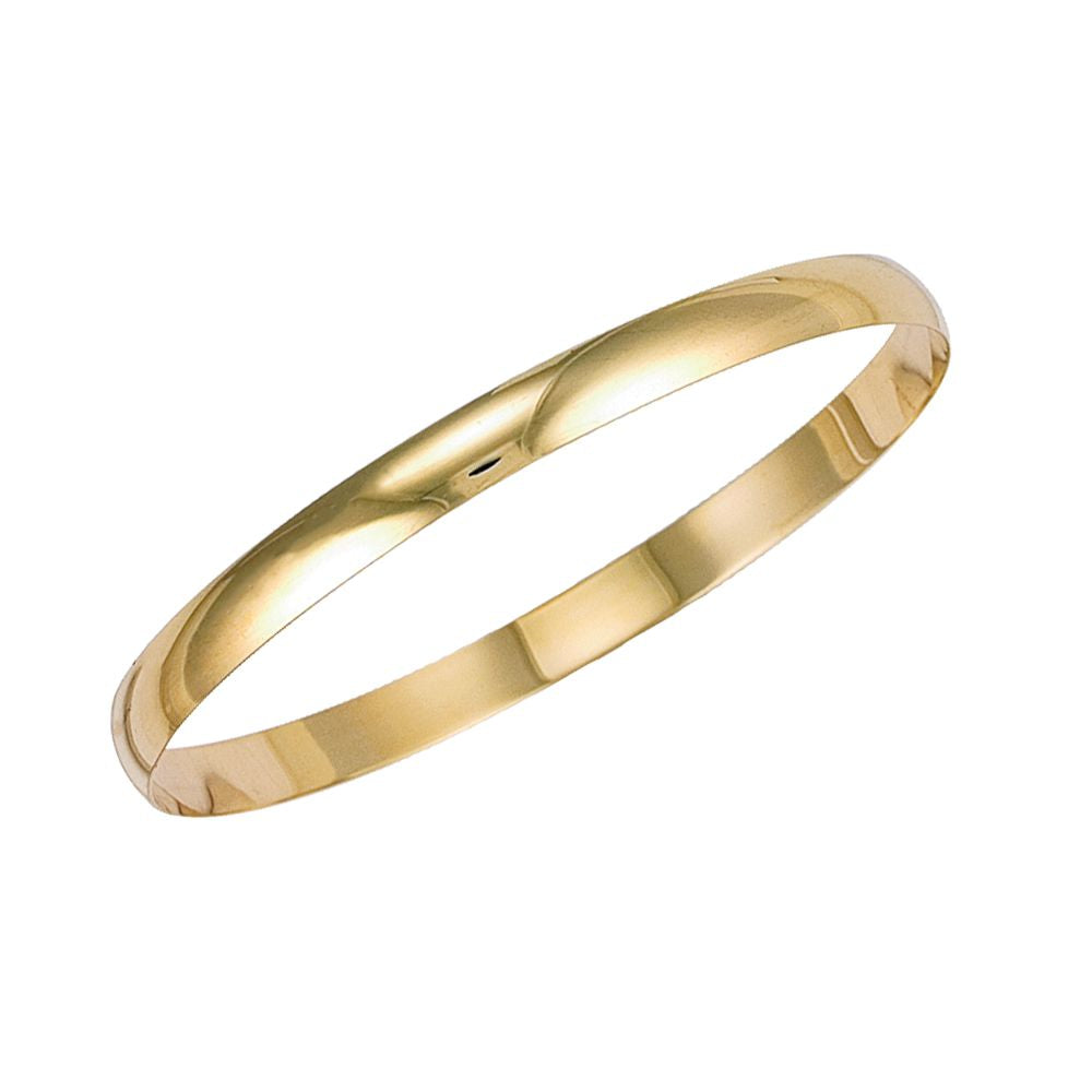 Agapi 9ct yellow gold bangle, thick