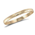 Ahavah 9ct yellow gold solid bangle