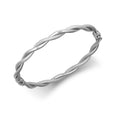 Imogen 9ct white gold hollow bangle