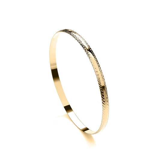 Amora 9ct yellow gold bangle, thin