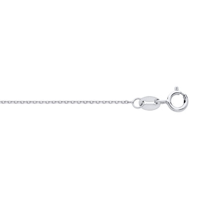 Grace 9k white gold trace chain necklace, Luma Jewellery