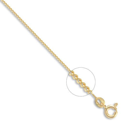 Cherish 18k yellow gold curb chain necklace, Luma Jewellery