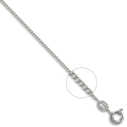 Bea 18k white gold curb chain necklace, Luma Jewellery
