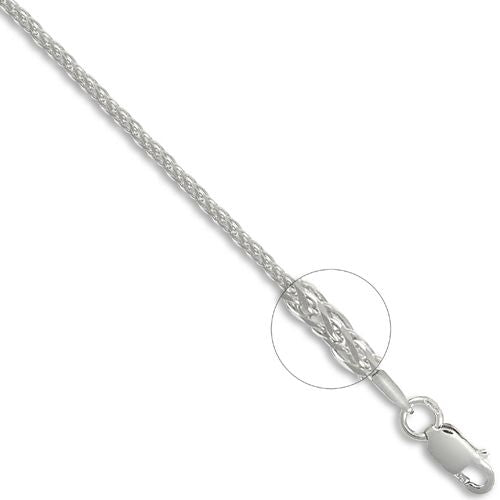 Meadow 9ct white gold chain necklace