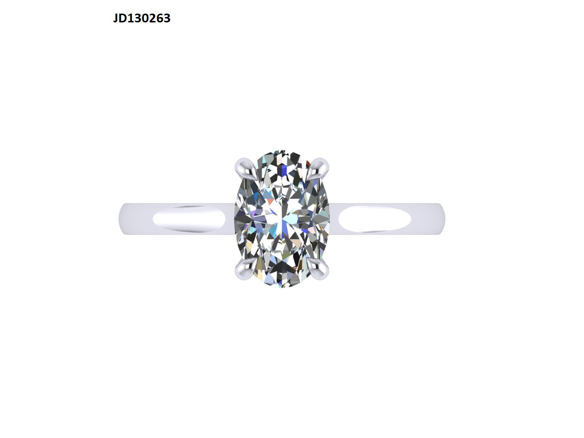 The Adam - Cathedral Classic Oval Engagement Ring