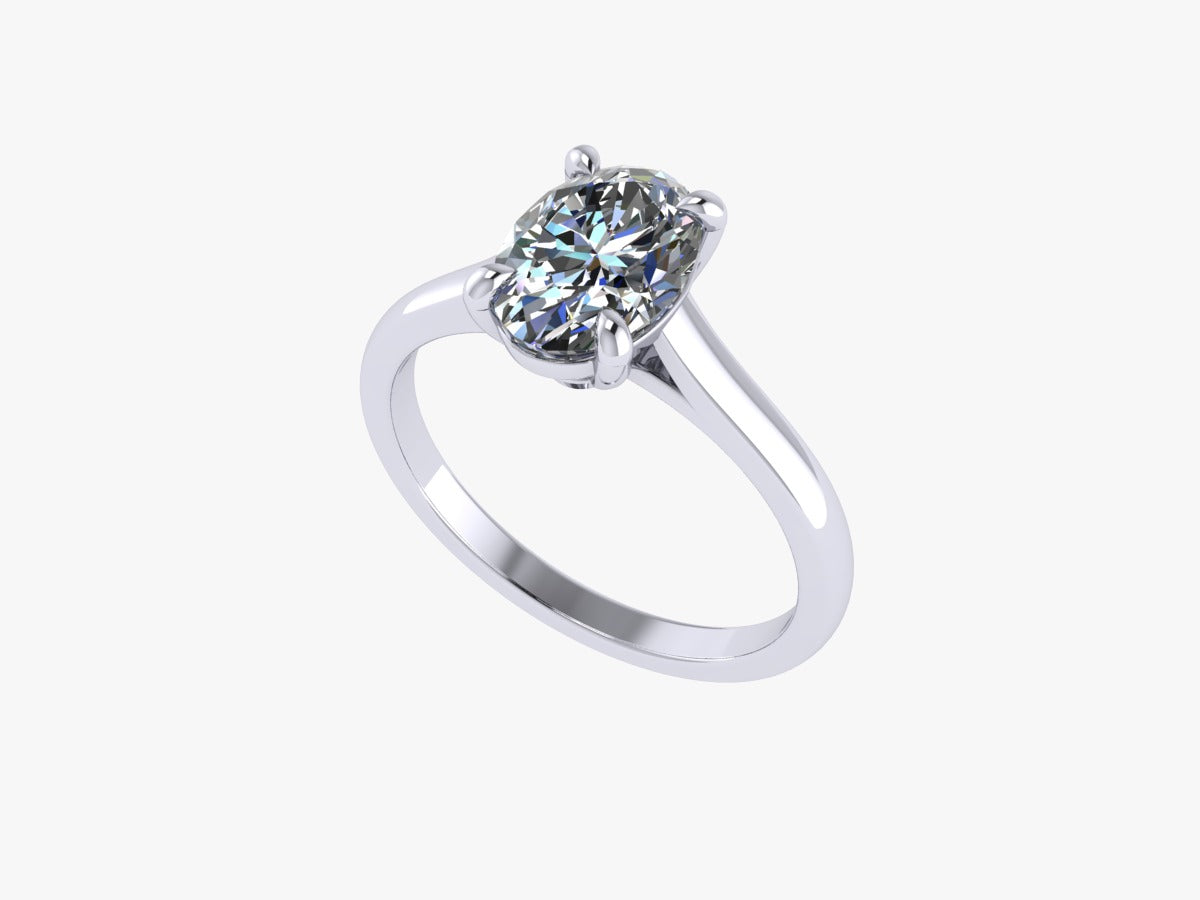 The Adam - Cathedral Classic Oval Engagement Ring