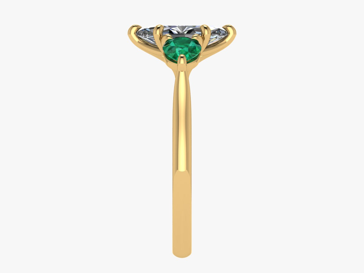 The Christoph - 18K gold trilogy engagement ring