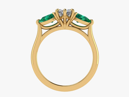The Christoph - 18K gold trilogy engagement ring