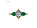 The Christoph - 18K gold trilogy engagement ring
